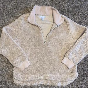 Tan Calvin Klein Sherpa sweater